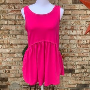 Hot pink sleeveless top